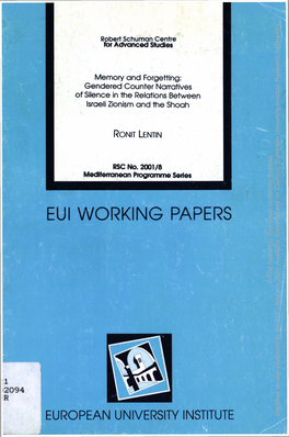 EUI WORKING PAPERS Access European Open Author(S)