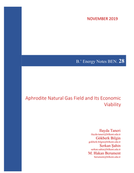 Aphrodite Natural Gas Field and Its Economic Viability