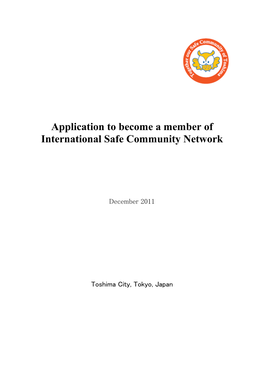 Application to Become a Member of International Safe Community Network