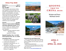 China Qigong Trip 2020