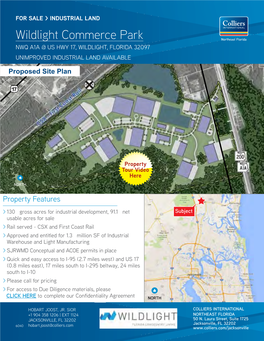 Wildlight Commerce Park NWQ A1A @ US HWY 17, Wildlight, Florida 32097 Unimproved Industrial Land Available