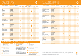 Voli Nazionali Domestic Flights Voli Internazionali International Flights