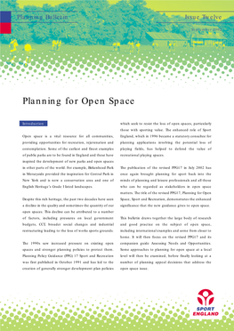 Planning for Open Spaces