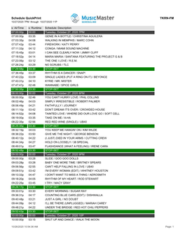 Schedule Quickprint TKRN-FM