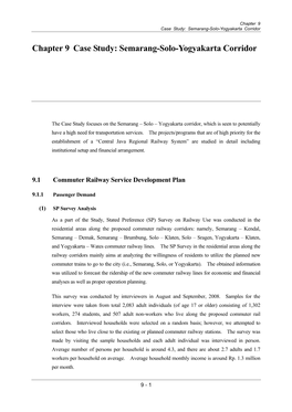 Chapter 9 Case Study: Semarang-Solo-Yogyakarta Corridor