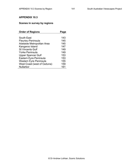 10. Appendix 3 Scenes in Survey by Regions