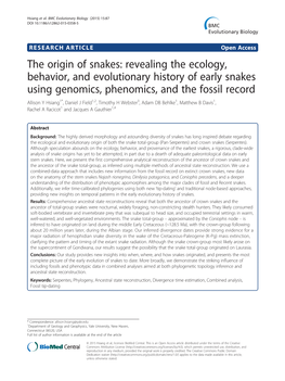 Downloaded from the NBCI Genbank Database Emerging from Hibernation in Order to Bask, Mate, and (See Additional File 9)