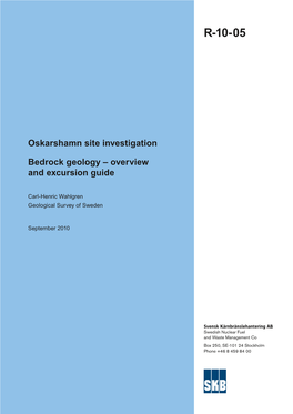 Oskarshamn Site Investigation. Bedrock Geology