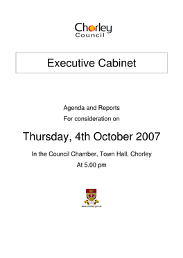 Executive Cabinet Thursday, 4Th October 2007
