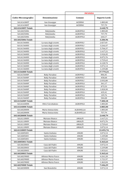 Codice Meccanografico Denominazione Comune Importo Lordo