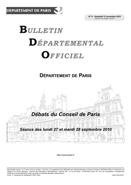 Bulletin Départemental Officiel