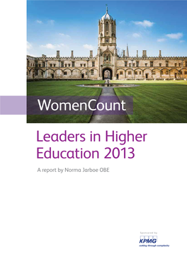 Leaders in Higher Education 2013 Womencount