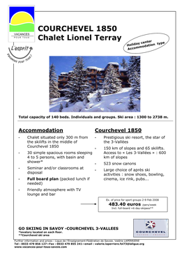 COURCHEVEL 1850 Chalet Lionel Terray