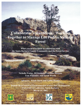 Working Together to Manage Los Padres National Forest