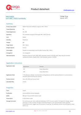 Anti-ARC / NOL3 Antibody (ARG54405)