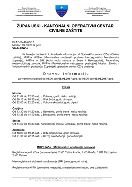 Kantonalni Operativni Centar Civilne Zaštite