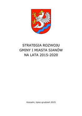 Strategia Rozwoju Gminy I Miasta Sianów Na Lata 2015-2020