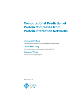 Computational Prediction of Protein Complexes from Protein Interaction Networks