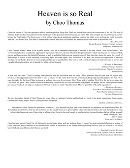 Heaven Is So Real by Choo Thomas