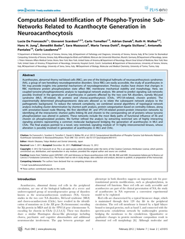 1. Computational Identification of Phospho-Tyrosine Sub-Networks