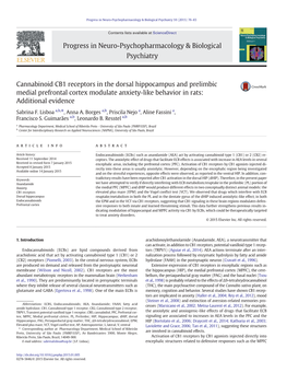 Cannabinoid CB1 Receptors in the Dorsal Hippocampus and Prelimbic Medial Prefrontal Cortex Modulate Anxiety-Like Behavior in Rats: Additional Evidence