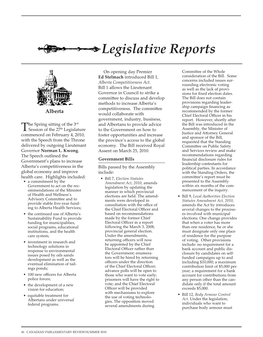 Legislative Reports