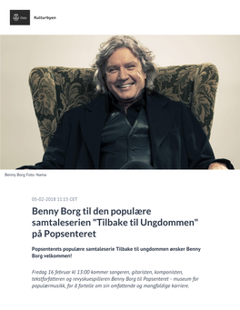 Benny Borg Til Den Populære Samtaleserien 