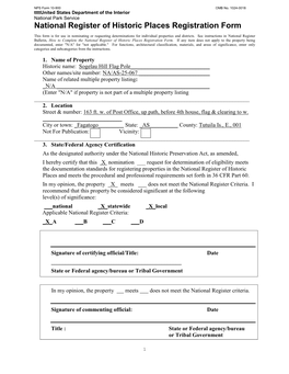 National Register of Historic Places Registration Form