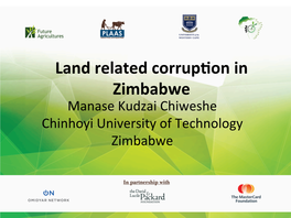 Chiweshe M – Analysis of Land-Related Corruption in Zimbabwe