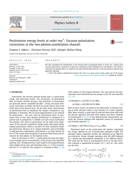 Positronium Energy Levels at Order Mα7: Vacuum Polarization