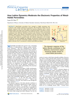 How Lattice Dynamics Moderate the Electronic Properties of Metal-Halide Perovskites