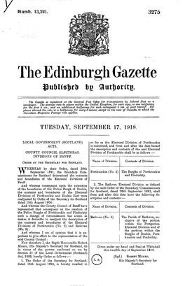 The Edinburh Gazette £Ut>Ii(Sljrs Bv