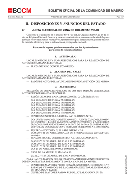 Junta Electoral De Zona De Colmenar Viejo. Edicto