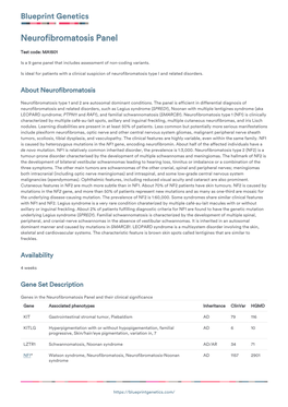 Blueprint Genetics Neurofibromatosis Panel