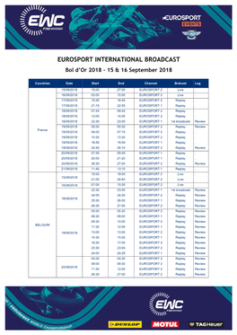 Eurosport International Broadcast