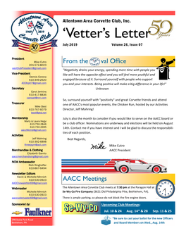 'Vetter's Letter