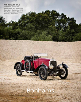 THE BEAULIEU SALE Collectors' Motor Cars, Motorcycles