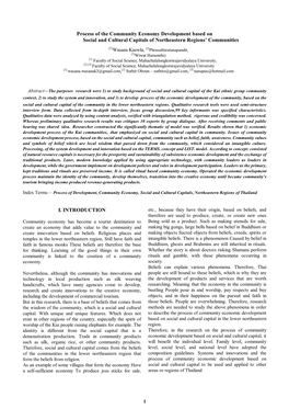 I. INTRODUCTION Process of the Community Economy Development