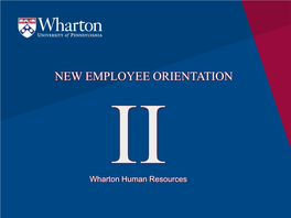 New Employee Orientation