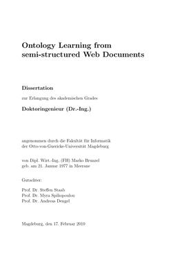 Ontology Learning from Semi-Structured Web Documents