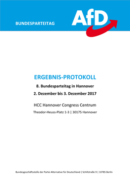 Ergebnis-Protokoll 8