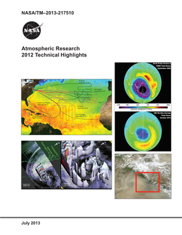 Atmospheric Research 2012 Technical Highlights
