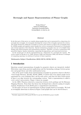 Rectangle and Square Representations of Planar Graphs