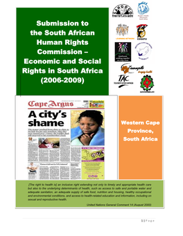 Submission to the South African Human Rights Commission