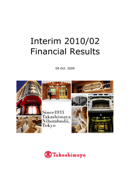 Interim Financial Results FY2009
