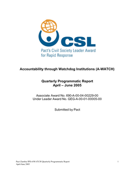 Accountability Through Watchdog Institutions (A-WATCH)