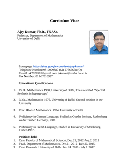 Curriculum Vitae