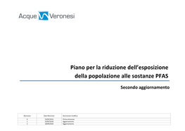 Piano Per La Riduzione Dell'esposizione Alle Sostanze PFAS