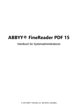 ABBYY® Finereader PDF 15