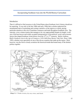 Incorporating Southeast Asia Into the World History Curriculum